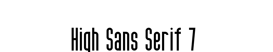 High Sans Serif 7 Yazı tipi ücretsiz indir